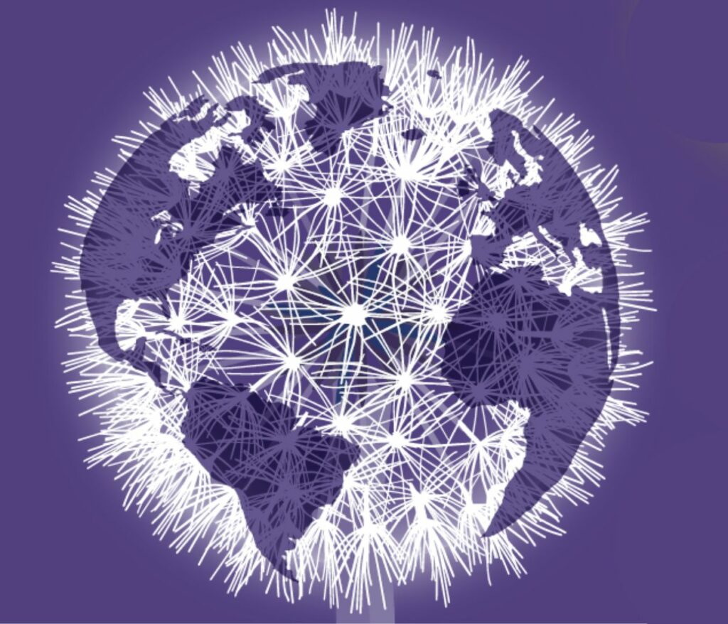 Illustration of the world that looks like dandelion