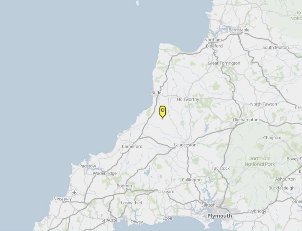 Location map of where Greena Moor nature reserve is