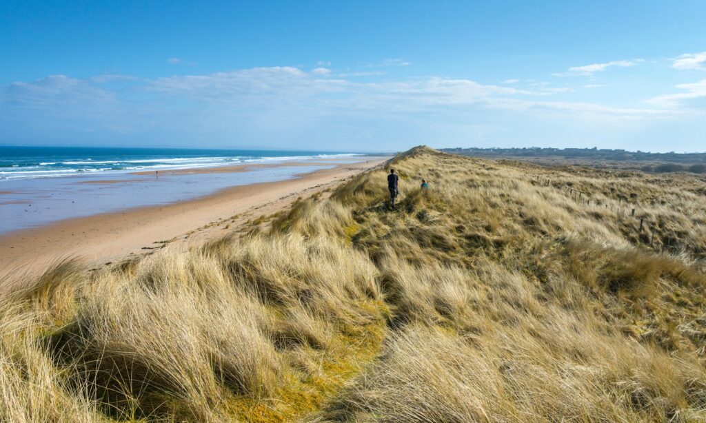 Sand dunes by the sea at Coul Links east coast of Sutherland, Scotland