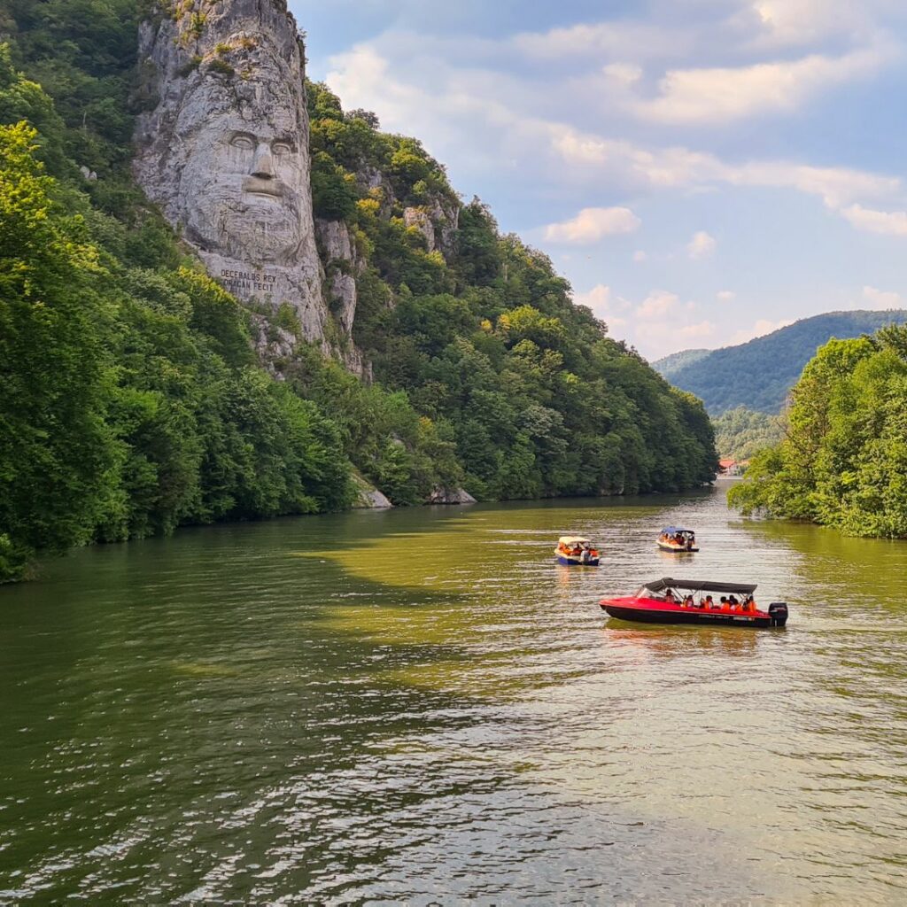 River with cliffs