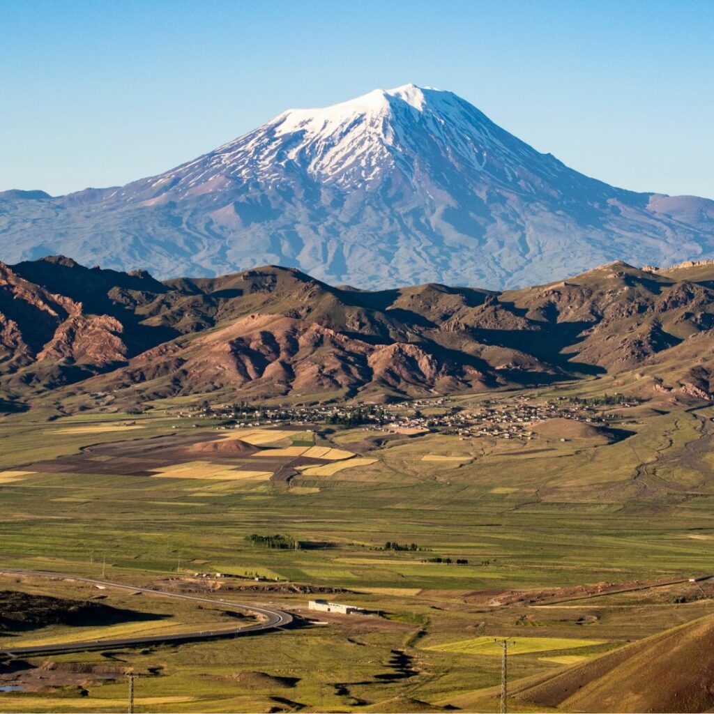 Snow capped mountain
