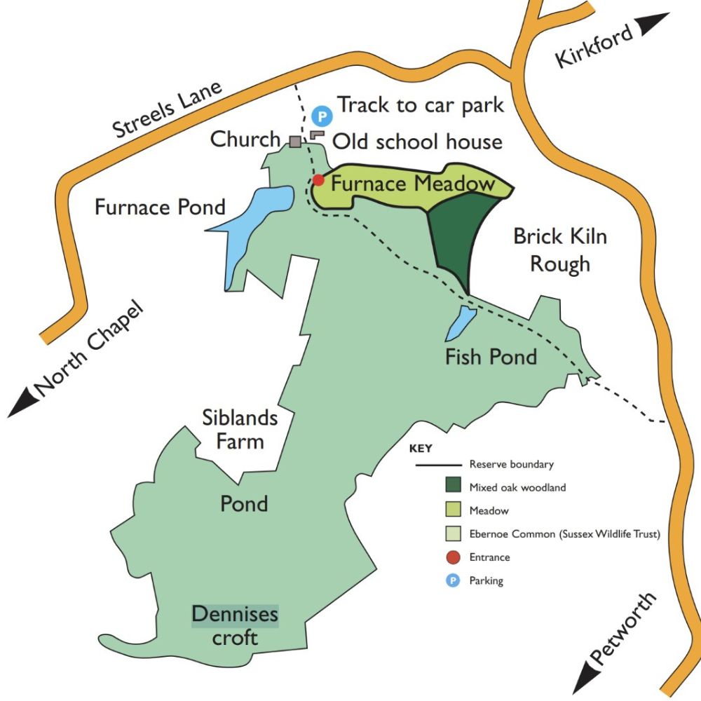 Map of Furnace Meadow and Brick Kiln Rough