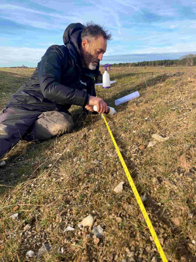 Dave Lamacraft translocating Scrambled Egg Lichen in Norfolk